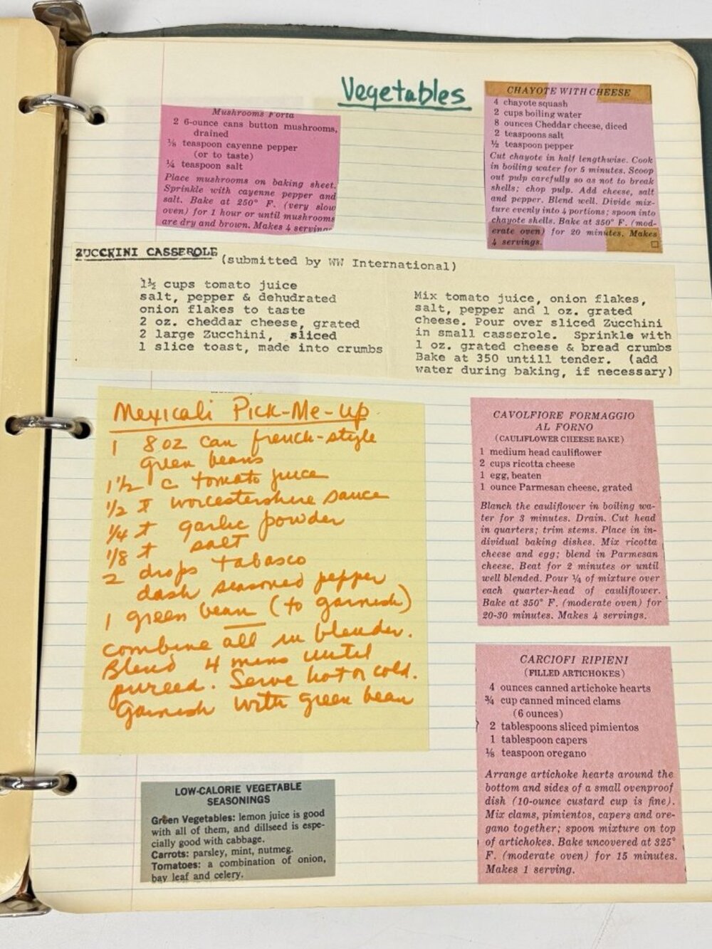 Vtg Recipe Scrapbook Clippings Hand Written Typed Womans Day Booklet 1960s - 80s - Picture 11 of 12